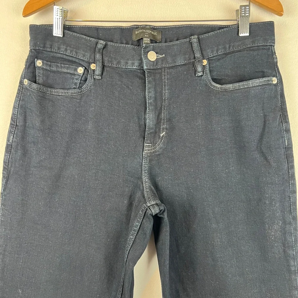Banana Republic Mens Slim‎ Jeans 34x34 Dark Wash Denim Casual Pants